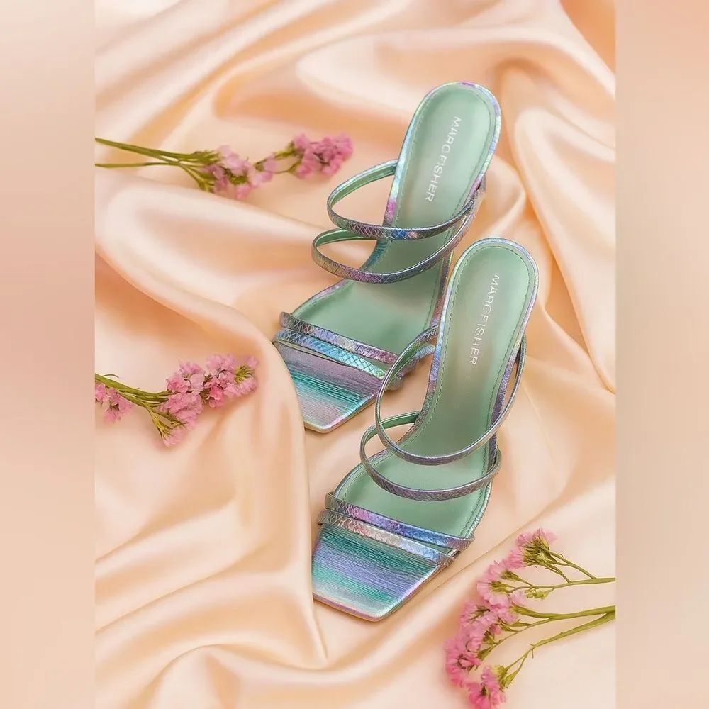 👠✨ Marc Fisher Kristin Heels | Iridescent Snake Print | Size 9.5M ✨👠
